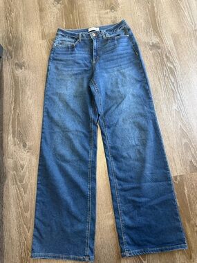 Wide Leg High-Rise Blue Jeans happily Grey / 7/28